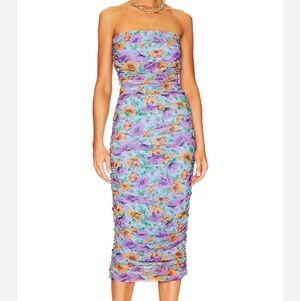 Veronica Beard Multicolor Strapless Dress